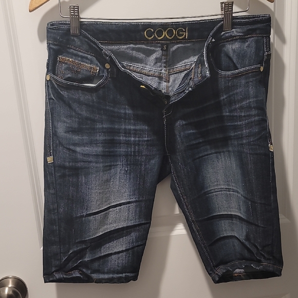 COOGI Men's Dark Blue Denim Shorts - Picture 1 of 5